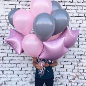 Композиция из шаров - Сиреневый закат