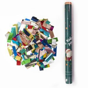 Пневмохлопушка (24/60 см), С Новым Годом!, Прямоугольники фольга, Зеленый, 1 шт.