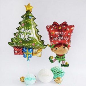 Композиция новый год Эльф с подарком 107 см