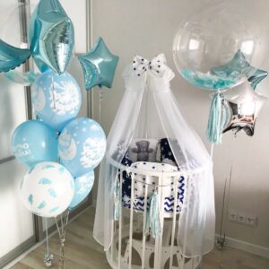 Композиция из шаров и бабблс шары - Лунная мелодия