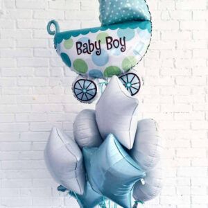 Композиция из шаров "Коляска Младенца"