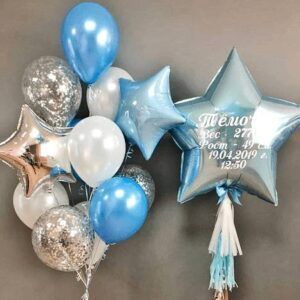 Композиция из шаров на выписку "Млечный Путь "