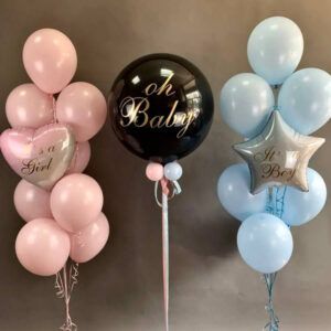 Композиция из шаров на Гендер Пати "Кто же внутри?"