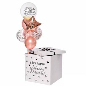 Композиция из шаров"Любимая Доченька"