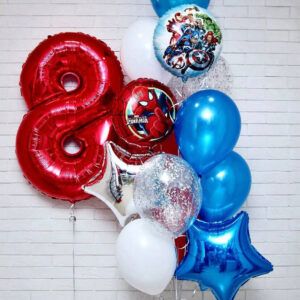 Композиция из шаров "Для Супергероя"