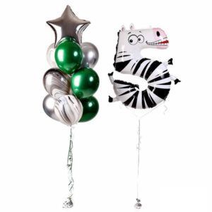 Композиция из шаров "В цифре 5 Зебра"