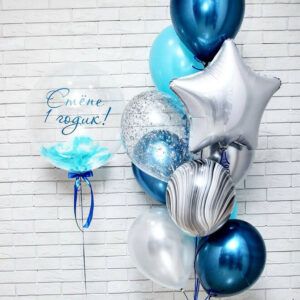 Композиция из шаров  "Первый День Рождения"