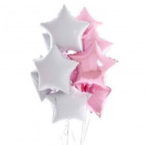 Композиция из шаров "Розовый иней"