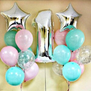 Композиция из шаров "Нежная Скромность"