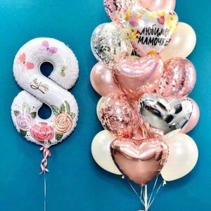 Композиция из шаров "Утонченность на 8 Марта"