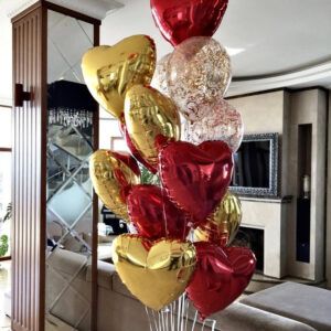 Композиция из шаров "Сердечный Гламур"