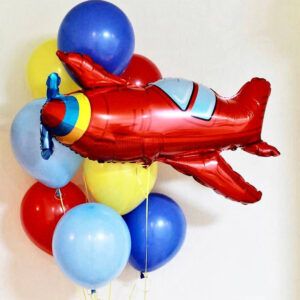 Композиция из шаров "Самолёт в шарах"